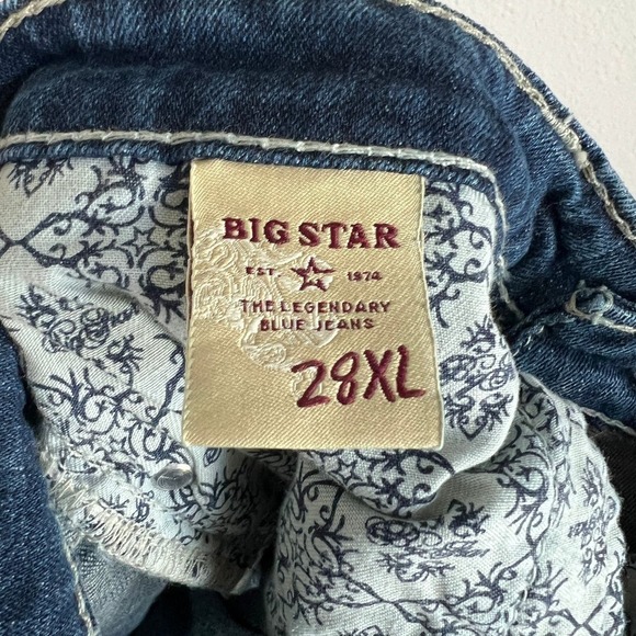 Big Star Casey K Jeans Womens 28 Low Rise Bootcut Stretch Western Cowgirl Hemmed - Picture 5 of 9